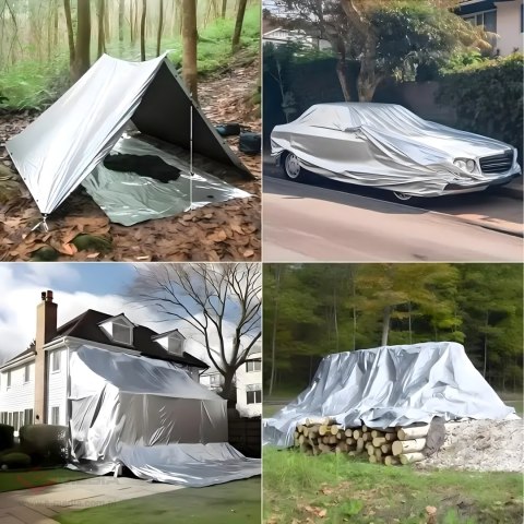 Plandeka Płachta Ochronna UV 4x5m 80g Okryciowa Mocna Uniwersalna