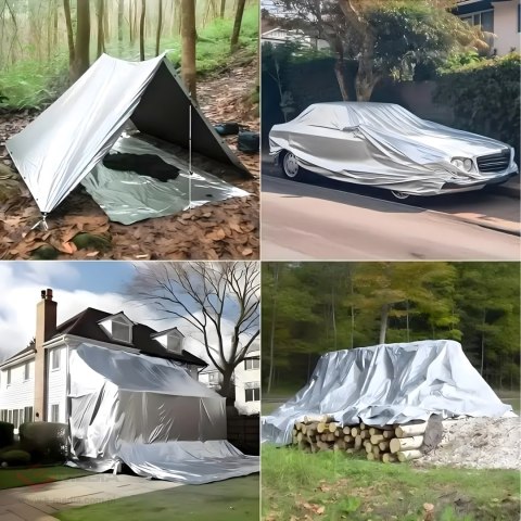 Plandeka Płachta Ochronna UV 4x6m 120g Okryciowa Mocna Uniwersalna