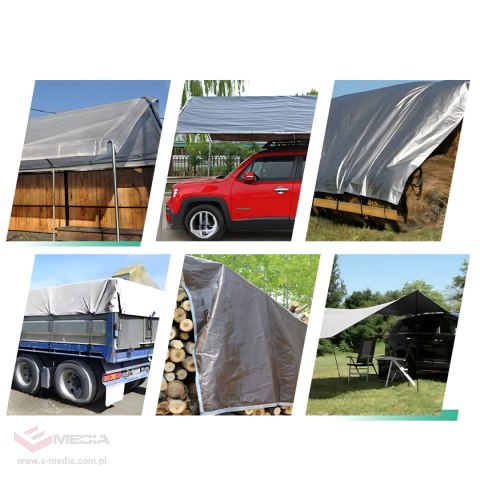 Plandeka Płachta Ochronna UV 4x6m 120g Okryciowa Mocna Uniwersalna
