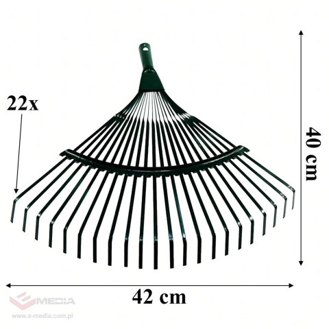 Grabie do Liści Trawy Wachlarzowe 42cm Ogrodowe z Kijem Teleskopowym 150 cm