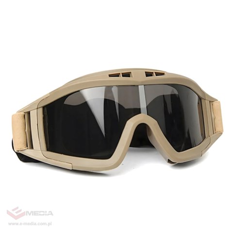OKULARY TAKTYCZNE GOGLE WOJSKOWE OCHRONNE ASG STRZELECKIE AIRSOFT SPORTOWE