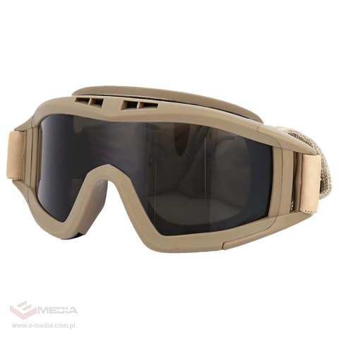 OKULARY TAKTYCZNE GOGLE WOJSKOWE OCHRONNE ASG STRZELECKIE AIRSOFT SPORTOWE