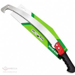 Piła Ręczna do Gałęzi Drewna Drzewa z Hakiem Piłka Ogrodowa Stalowa 40cm