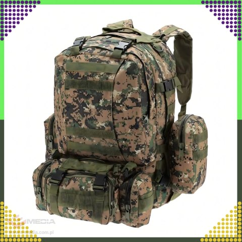 Plecak Szkolny Podróżny Taktyczny 4w1 Wojskowy Turystyczny Survival 50L