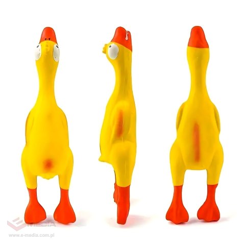 Piszcząca Duża Zabawka Gumowy Kurczak Duży dla Psa Szczeniaka Gryzak 22 cm