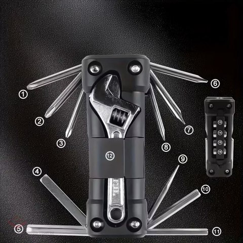 Multitool Rowerowy Klucze do Naprawy Wielofunkcyjny Zestaw Narzędzi 13w1