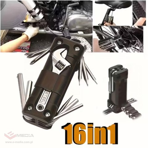Multitool Rowerowy Klucze do Naprawy Wielofunkcyjny Zestaw Narzędzi 13w1