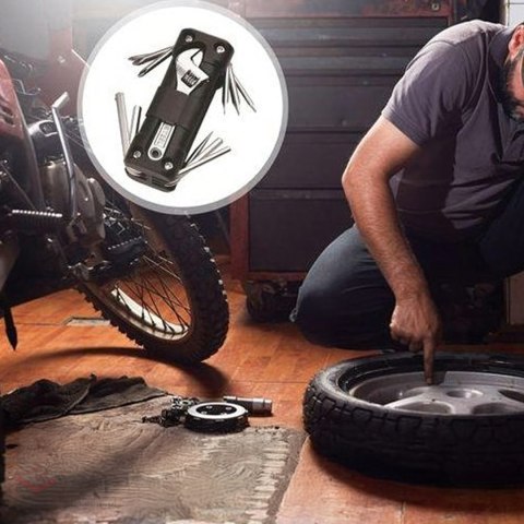 Multitool Rowerowy Klucze do Naprawy Wielofunkcyjny Zestaw Narzędzi 13w1
