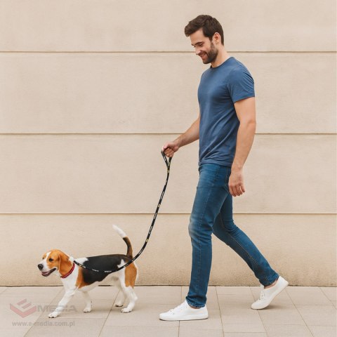Smycz Nylonowa Trakcyjna 140 cm Linka Treningowa Spacerowa do Nauki Tresury