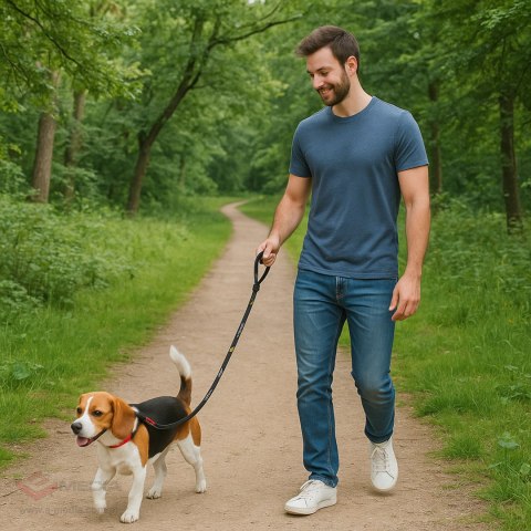Smycz Nylonowa Trakcyjna 140 cm Linka Treningowa Spacerowa do Nauki Tresury