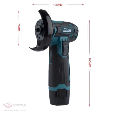 Szlifierka Kątowa 3" Akumulatorowa 12V Mała Mocna Bezszczotkowa Aku 76mm