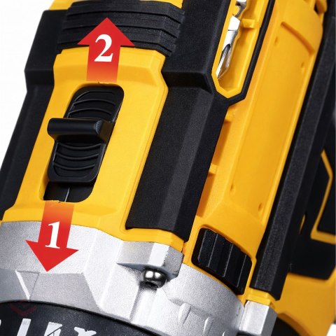Wiertarka Wkrętarka Akumulatorowa Walizka 2xAku 18V 2Ah Led + Akcesoria