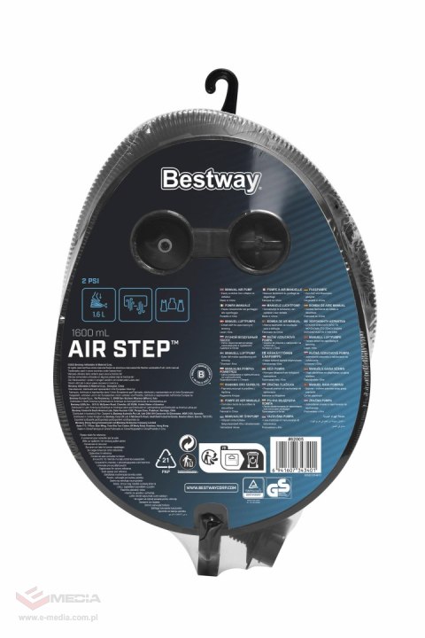 Bestway 62005 Pompka Nożna Miechowa do Materacy Basenów 16L Cykl 22 x 18 cm