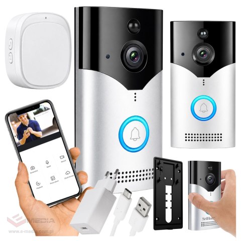 Inteligentny Wideodomofon Dzwonek Bezprzewodowy z Kamerą Smart WiFi Pir