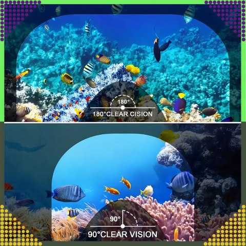 Maska do Nurkowania Pływania Snorkelingu Wody Pełnotwarzowa na Basen L/XL