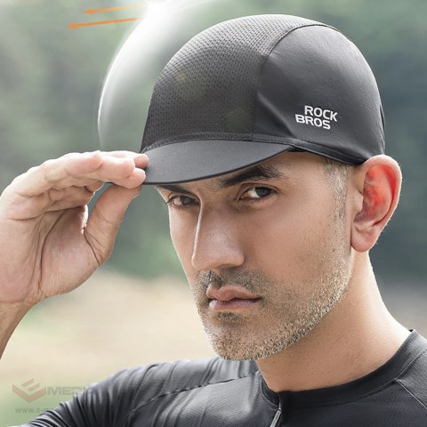 Czapka kolarska Rockbros 18230005001 z daszkiem - czarna