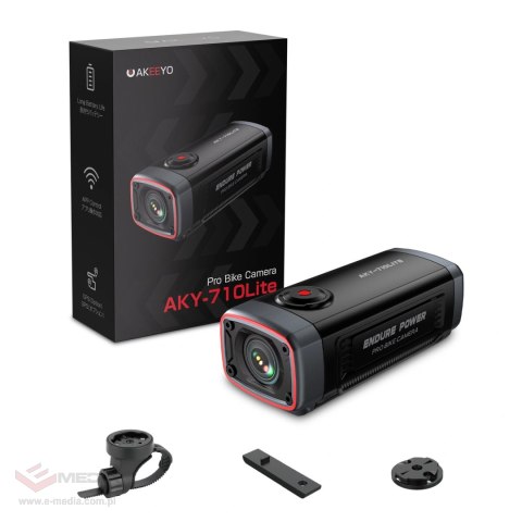 Kamera sportowa AKEEYO 710 Lite wideorejestrator na kierownicę roweru - czarna - AKEEYO