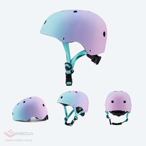 Kask rowerowy BMX/hulajnoga Wozinsky 54-58 cm - gradient różowy