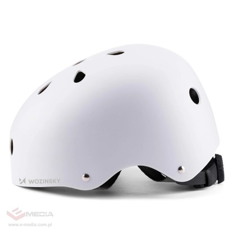 Kask rowerowy BMX/hulajnoga Wozinsky lekki 54-58 cm - biały