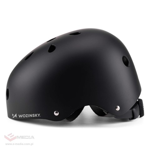 Kask rowerowy BMX/hulajnoga Wozinsky lekki 54-58 cm - czarny