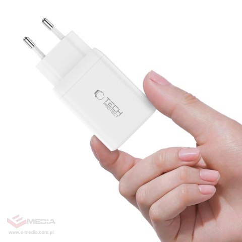 Ładowarka Tech-Protect NC45W-GAN 2-PORT PD45W - białe