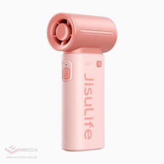 Mini dmuchawa Jisulife Handheld Fan Life9 5000mAh przenośny wiatraczek wentylator USB - różowy