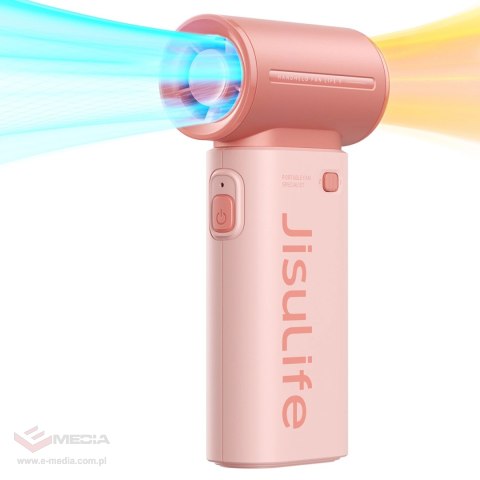 Mini dmuchawa Jisulife Handheld Fan Life9 5000mAh przenośny wiatraczek wentylator USB - różowy