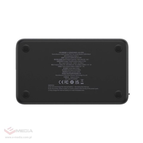 Powerbank Jump Starter do samochodu 1200A Baseus Super Energy Pro+ - czarny