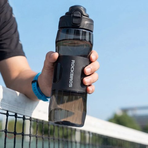Bidon termiczny Rockbros S550H-1 700 ml z magnetycznym uchwytem i paskiem montażowym - czarny