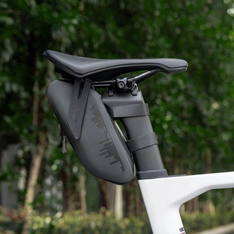 Torba rowerowa Rockbros AS-078-1 podsiodłowa z inteligentną lampką tylną 0,8 l - czarna