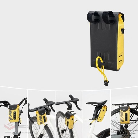 Torba rowerowa Rockbros AS-160 na kierownicę wodoodporna 1,3 l - żółta