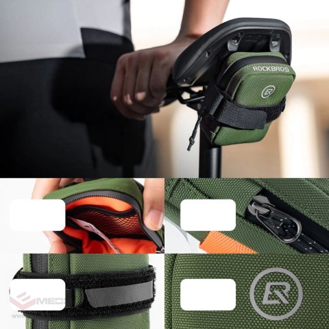 Torba rowerowa Rockbros F006 podsiodłowa 0,35 l - zielona