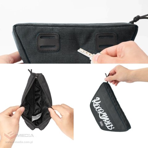 Torba rowerowa Rockbros G011 Flash Journey na kierownicę trapezoidalna 0,7 l - czarna