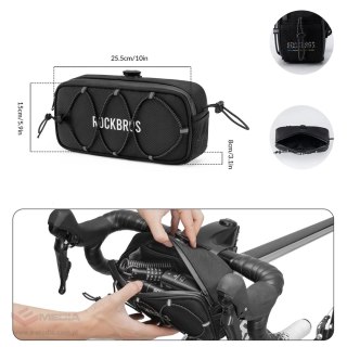 Torba rowerowa Rockbros TL001 ROAD TO SKY 1,9 l na kierownicę wodoodporna - czarna