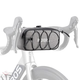 Torba rowerowa Rockbros TL001 ROAD TO SKY 1,9 l na kierownicę wodoodporna - szara
