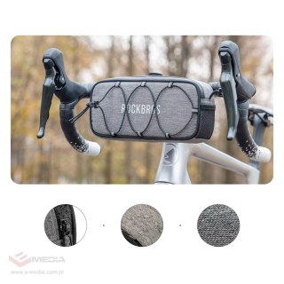 Torba rowerowa Rockbros TL001 ROAD TO SKY 1,9 l na kierownicę wodoodporna - szara