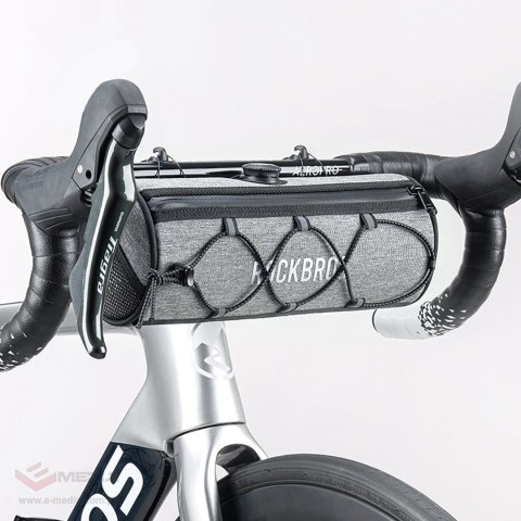 Torba rowerowa Rockbros TL002 ROAD TO SKY 1,5 l na kierownicę wodoodporna - szara