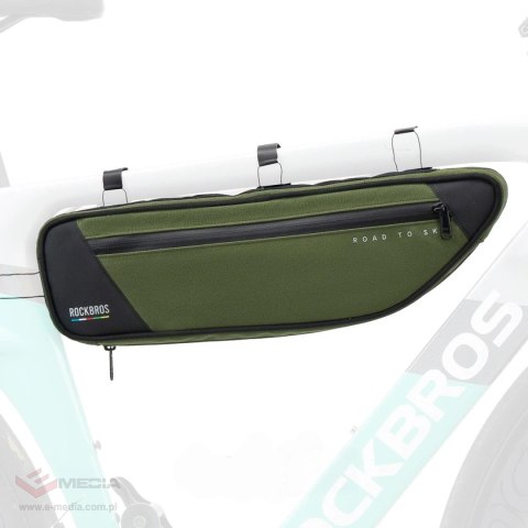 Torba rowerowa Rockbros TL003 ROAD TO SKY 2 l pod ramę wodoodporna - zielona