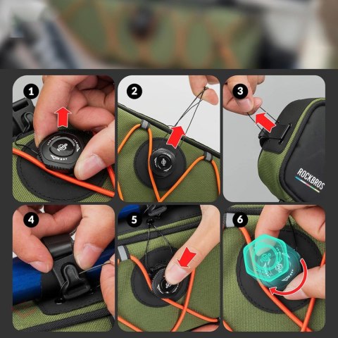 Torba rowerowa Rockbros TL003 ROAD TO SKY 2 l pod ramę wodoodporna - zielona