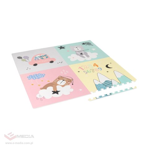 Mata edukacyjna dla dzieci, puzzle 120 x 120 cm, misie