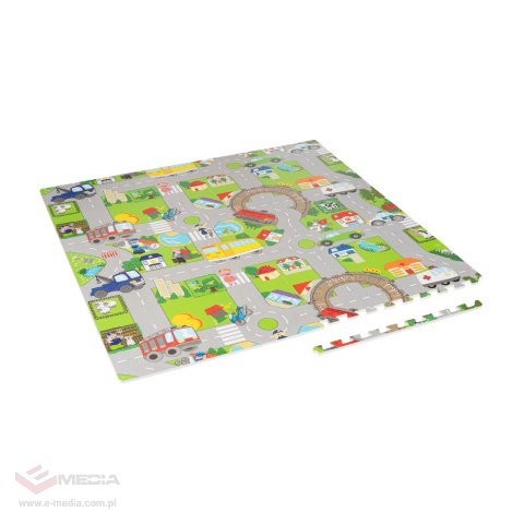 Mata edukacyjna dla dzieci, puzzle 120 x 120 cm, samochody