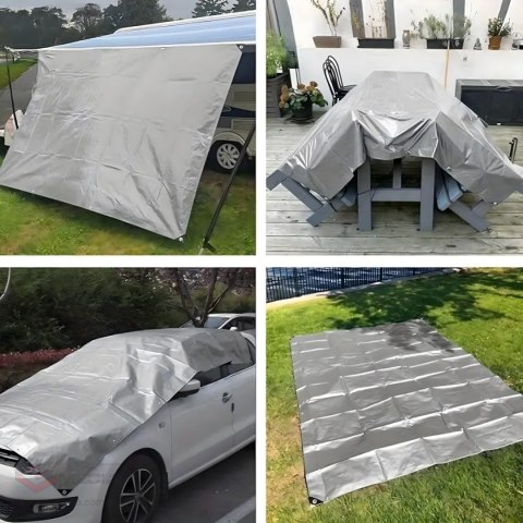 Plandeka Płachta Ochronna UV 3x4m 80g Okryciowa Mocna Uniwersalna