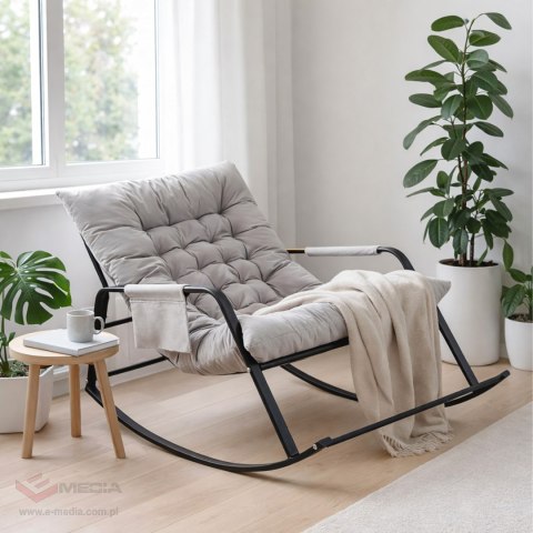 Fotel Bujany Ogrodowy na Biegunach z Poduszką do Salonu Ogrodu na Taras