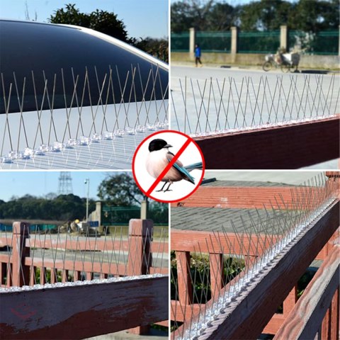 Paleta 2400 szt Metalowe Stalowe Nierdzewne Kolce na Ptaki Gołebie Wróble na Parapet Gzyms 50 cm