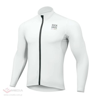Bluza rowerowa Rockbrs TLWT001 ROAD TO SKY wiatroszczelna, ocieplana, S - biała