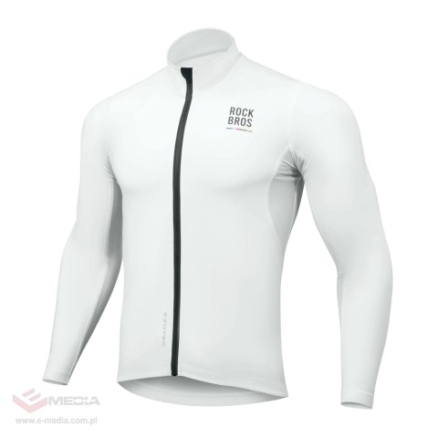 Bluza rowerowa Rockbrs TLWT001 ROAD TO SKY wiatroszczelna, ocieplana, S - biała