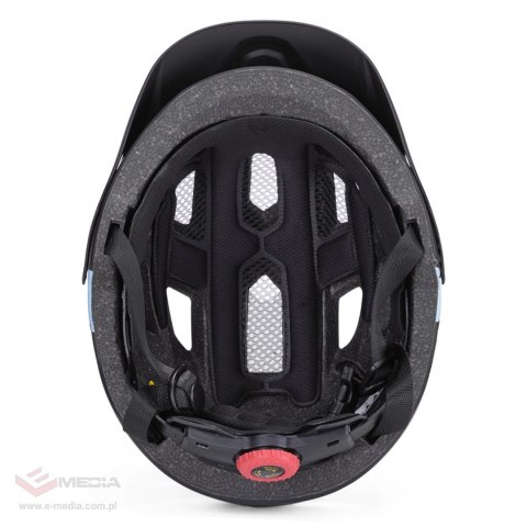 Kask rowerowy dziecięcy MTB Wozinsky z odpinanym daszkiem 48-52 cm - czarny
