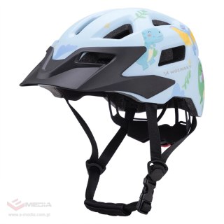 Kask rowerowy dziecięcy MTB Wozinsky z odpinanym daszkiem 48-52 cm - jasnoniebieski