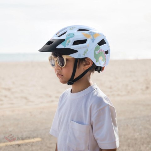 Kask rowerowy dziecięcy MTB Wozinsky z odpinanym daszkiem 48-52 cm - jasnoniebieski
