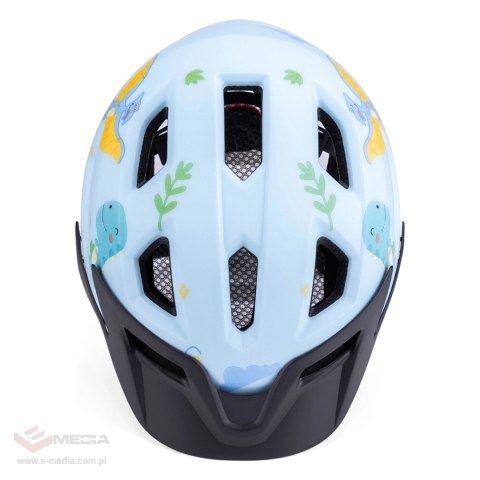 Kask rowerowy dziecięcy MTB Wozinsky z odpinanym daszkiem 52-56 cm - jasnoniebieski